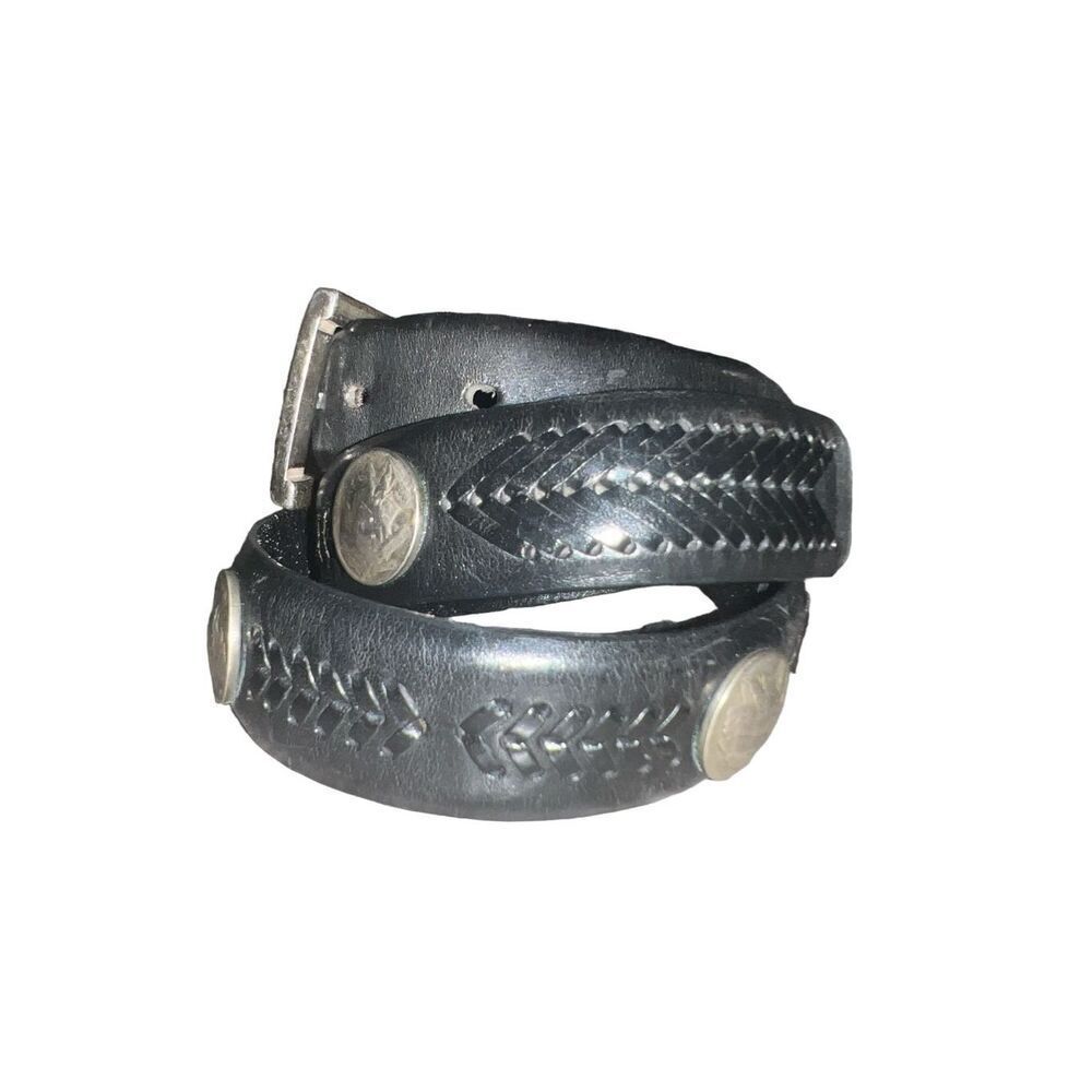 ✨Brighton Onyx Black Leather Conch Golf Belt✨